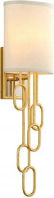 Hudson Valley nástenné svietidlo Halo kov/textil zlatá/slonovinová E14 1x60W