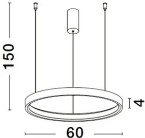 LED luster Perrine 60 strieborná