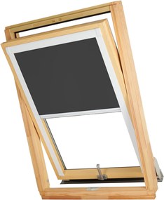 Dekodum Termoizolačná roleta na strešné okno typu VELUX SK06/S06/606 Farba látky: Graphite Silver, Farba profilu: Biela