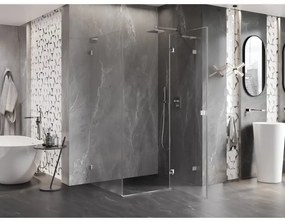 Mexen Lunar, L výklopný sprchový kút pravý 80 x 70 cm, 8mm číre sklo, chrómový profil, 834L-080-070-01-00-P