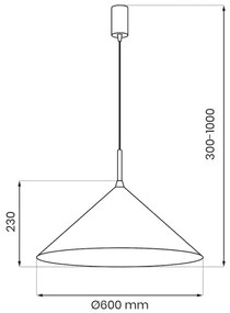 Závesný luster na lanku CAPITAL 1xGX53/15W/230V, priemer 60 cm, ružovo-zlatý