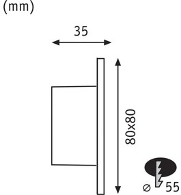 Paulmann 80004 - LED/1W Schodiskové svietidlo so senzorom TSARO 230V Lead/čierna