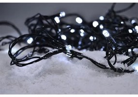 Solight Svetelná vonkajšia reťaz na batérie 50 LED s časovačom 5 m, teplá biela