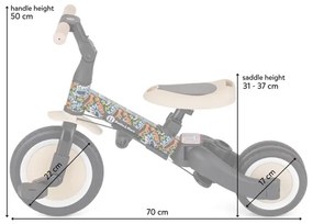 PETITE&MARS - Detská trojkolka 5v1 TURBO LIMITED City Beat