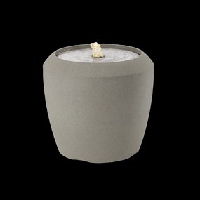 Plastová záhradná fontána s LED osvetlením, 33,6 x 33,6 x 30,5 cm, sivá