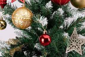 Sada 70 ks vánočních baněk MARIEN červená/zlatá