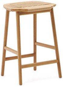 Barová stolička z dubového dreva v prírodnej farbe (výška sedadla 65 cm) Enit – Kave Home