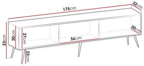 TV skrinka Onasewo II (béžová + zlatá) . Vlastná spoľahlivá doprava až k Vám domov. 1106249