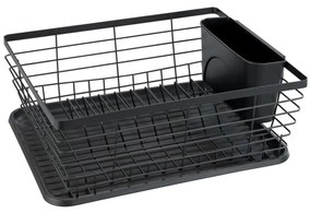 WENKO 54766100 - Odkvapávač na riad BLACK OUTDOOR KITCHEN 36x30 cm čierna/čierna