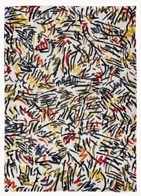 Plocho tkaný žakárový koberec Graffito