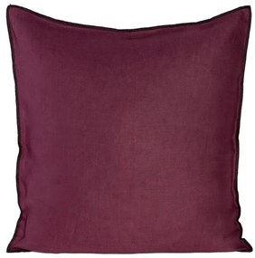 Obliečka na vankúš ľanová/5/45x45 bordovo čierna 405211
