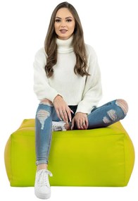 Taburetka limetková kocka ekokoža