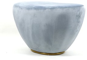 Dekorstudio Luxusná zamatová taburetka DELIA - svetlo modrá
