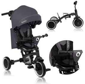 Lionelo - Detská trojkolka TRIS PLUS Grey Stone