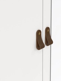 Biela šatníková skriňa so zrkadlom 150x199x58 cm Madrid – Tvilum