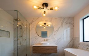 Toolight Toolight, závesné svietidlo 3xE27 APP1117-3C, čierna-zlatá, OSW-01400