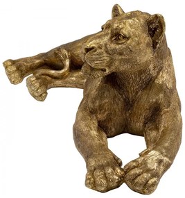 KARE DESIGN Dekoratívny predmet Lion zlatá 40 × 113 × 58 cm
