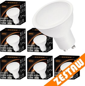 Sada 6 LED žiaroviek GU10 10W 850lm - neutrálná biela