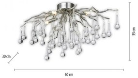 Paul Neuhaus 8090-55 - Prisadený luster ICICLE 4xG9/40W/230V 30x60 cm chróm