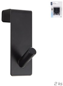 Orion Kovové háčiky na dvere - na utierky, oblečenie RADKA, čierne 2ks