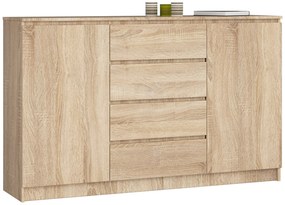 Komoda Kurtinaitis 2D 4SZ (dub sonoma). Akcia -17%. Vlastná spoľahlivá doprava až k Vám domov. 1117159