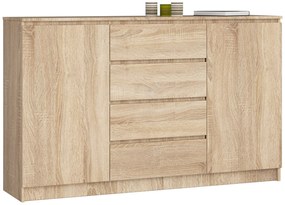 Komoda Kurtinaitis 2D 4SZ (dub sonoma). Akcia -18%. Vlastná spoľahlivá doprava až k Vám domov. 1117159
