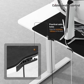 Výškovo nastaviteľný stôl Diablo X-Tensio 1100 biely