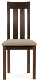 Elegantná jedálenská stolička vyrobená z masívneho dreva vo farbe orech