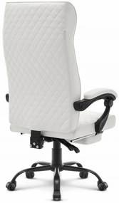 Luxusné kancelárske kreslo HC-1030 biele z ekokože