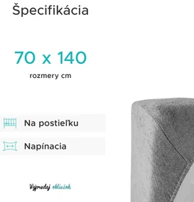 Froté plachta do detskej postieľky biela 70x140 cm