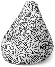 Sablio Sedací vak Pear Hviezdy mehendi - 70 x 95 x 15 cm