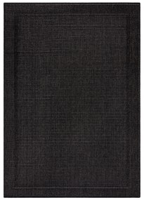 Kusový koberec Aruba Alfresco Weave Charcoal – na von aj na doma, 133x170, čierna, chodba / predsieň, Flair Rugs