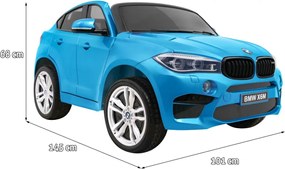 Ramiz SUV BMW X6M XXL pre 2 deti Modrá farba + diaľkové ovládanie