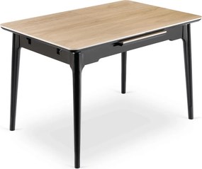 Stôl Keramický ADAMO 120-160 cm dub/čierny