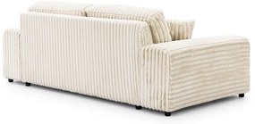 Krémová menčestrová pohovka 213 cm Justin – Ropez