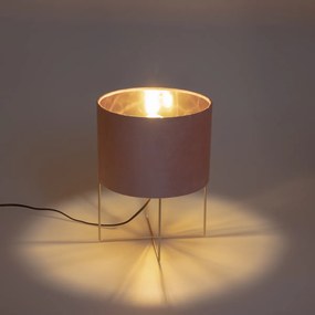 Moderná stolná lampa ružová so zlatom - Rosalina