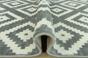 Koberec Rainbow 11212/190 romby biely / sivy
