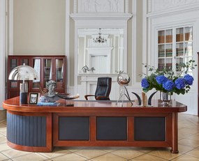Veľký, polkruhový kancelársky stôl Imperial 280x230 cm