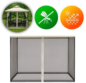 Moskytiéra do záhradného pavilónu 3x3 m s oknami a zipsami, MultiGarden
