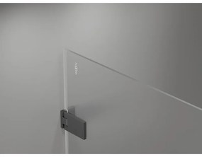 Mexen Lunar-B, výklopný sprchový kút ľavý 85 x 80 cm, 8mm číre sklo, grafitový profil, 832-085-080-95-00-L