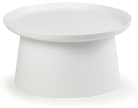 Plastový kávový stolík FUNGO, priemer 700 mm, biely