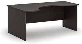 Ergonomický kancelársky písací stôl PRIMO WOOD, 180x120 cm, ľavý, wenge