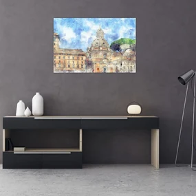 Obraz - Kostol Santa Maria di Loreto, Rím, Taliansko (90x60 cm)