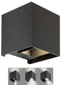 Rabalux 7396 - Vonkajšie nástenné svietidlo SOLIN 1xG9/42W/230V IP54 čierna RL7396