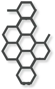 Terma Hex 821x486 vodný radiátor Soft 9005 ZX