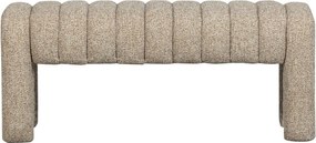 Svetlohnedá polstrovaná lavica z textílie buklé Frex – WOOOD