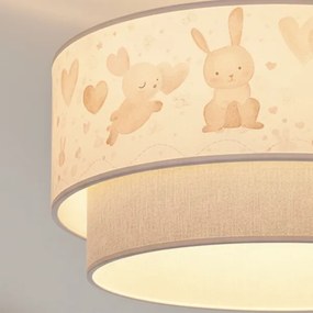 Brilagi-LED Detský prisadený luster BOBO 1xE27/60W/230V pr. 40 cm krémová/šedá/kráľovská