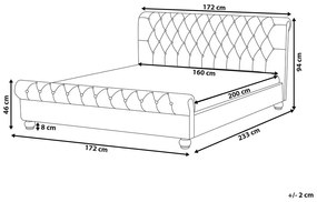 Manželská posteľ 160 cm ARCHON (s roštom) (béžová). Vlastná spoľahlivá doprava až k Vám domov. 1007102