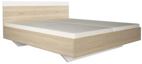 Manželská posteľ, dub sonoma/biela, 180x200, GABRIELA