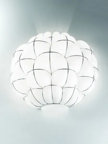 SIRU - Nástenné svietidlo POUFF 1xE27/60W/230V chróm/biela benátske sklo